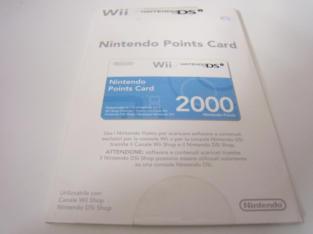 Nintendo Points Card - 2000