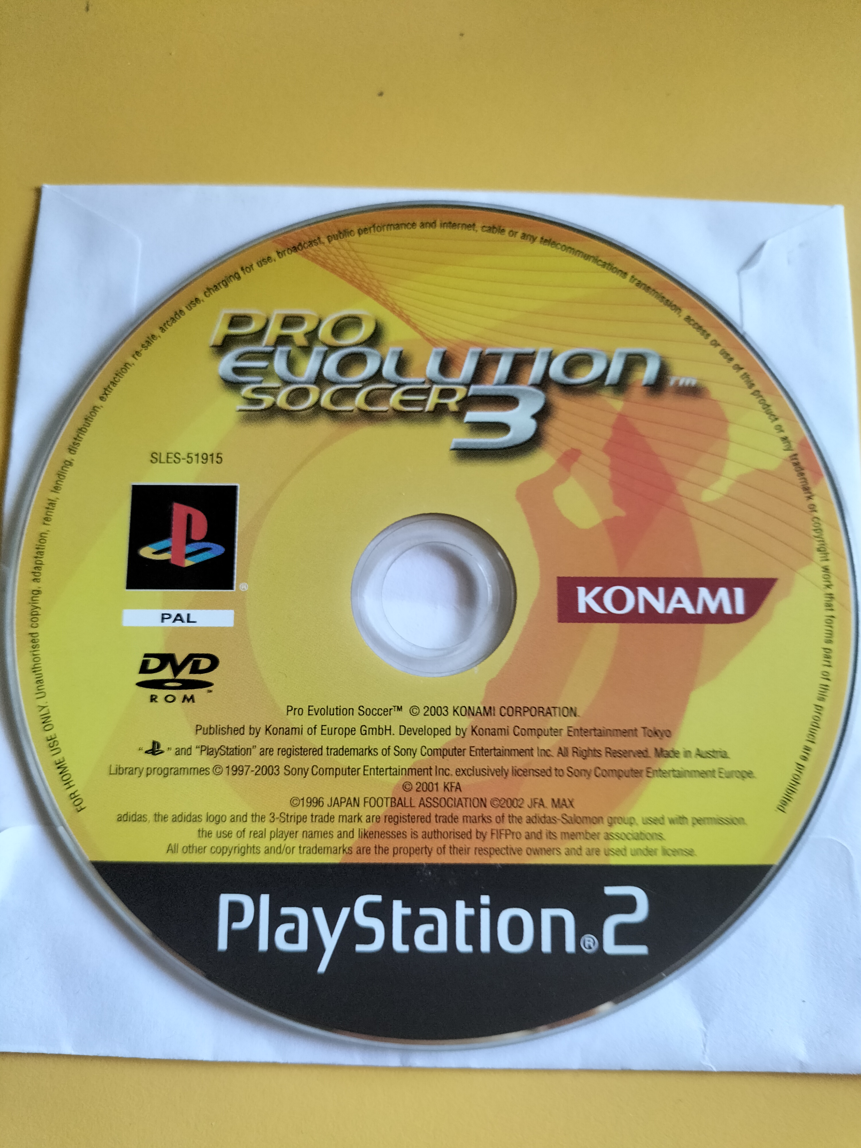 Pro Evolution Soccer 3 CD -PAL-